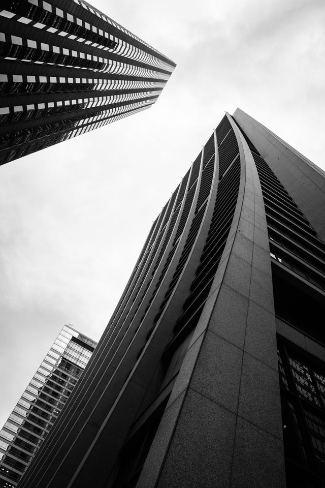 Looking up at the Chase Tower in Chicago.