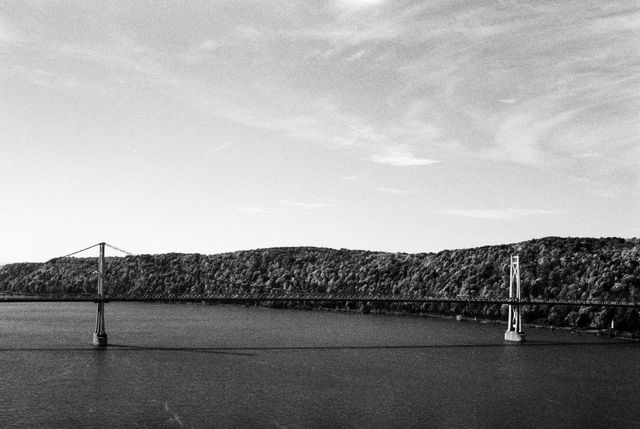 The Franklin Delano Roosevelt over the Hudson River, from the Walkway over the Hudson in Poughkeepsie, NY.