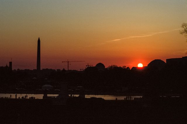 The National Mall at sunset.