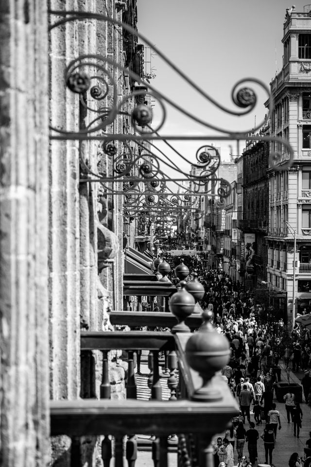 Balconies at the Casa de los Azulejos.