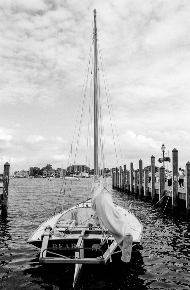 A sailboat called "Bear" at Annapolis, Maryland.