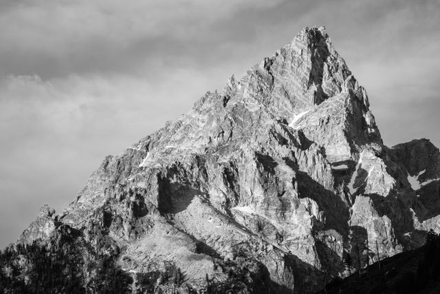 The summit of Teewinot Mountain, seen from String Lake.