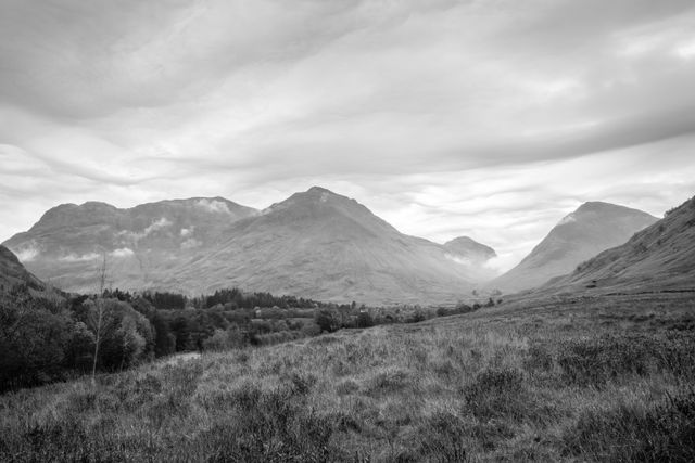 View of Glen Coe from the Glencoe Visitor Center.