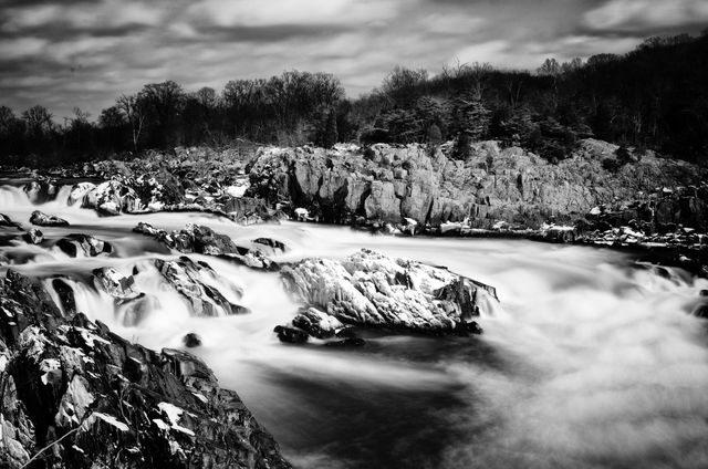 Great Falls in the winter, from the Virginia side.