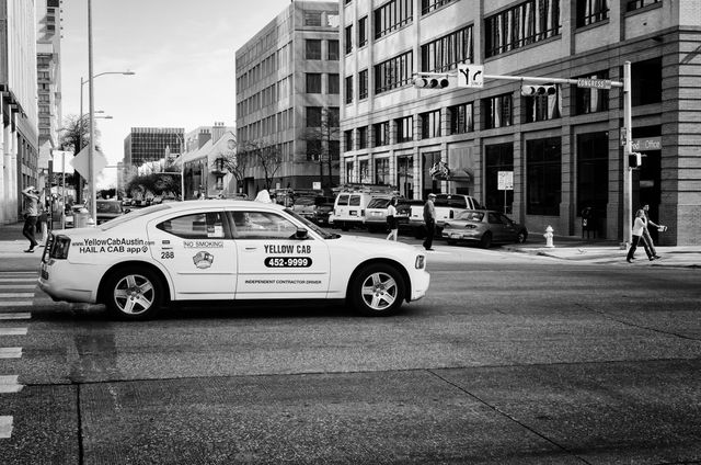 A taxi, in Austin.