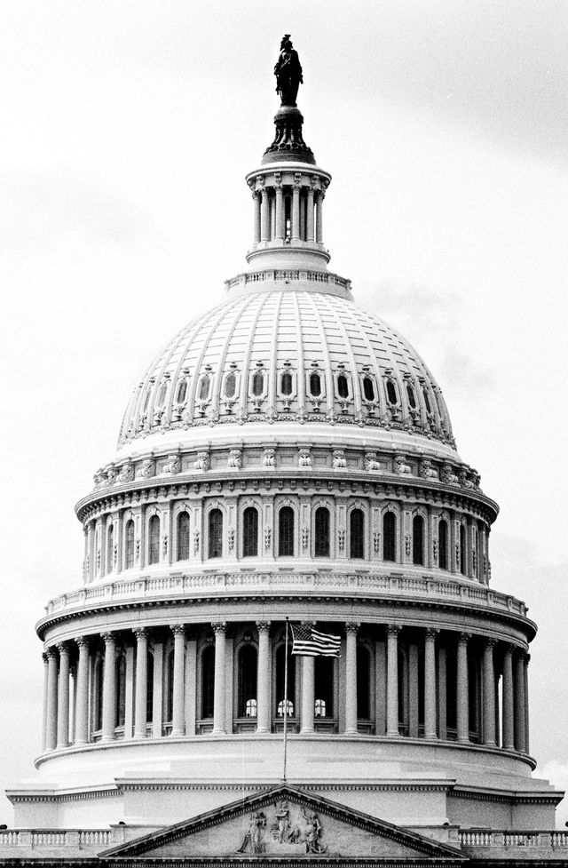 The dome of the United States Capitol.