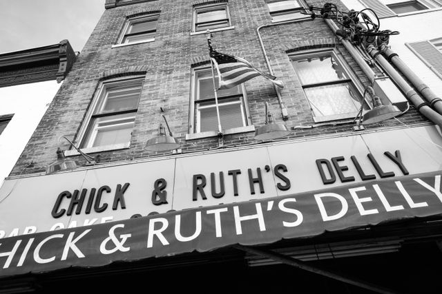 The facade of Chick & Ruth's Delly in Annapolis, Maryland.