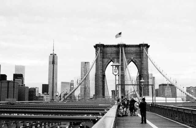 The Brooklyn Bridge.