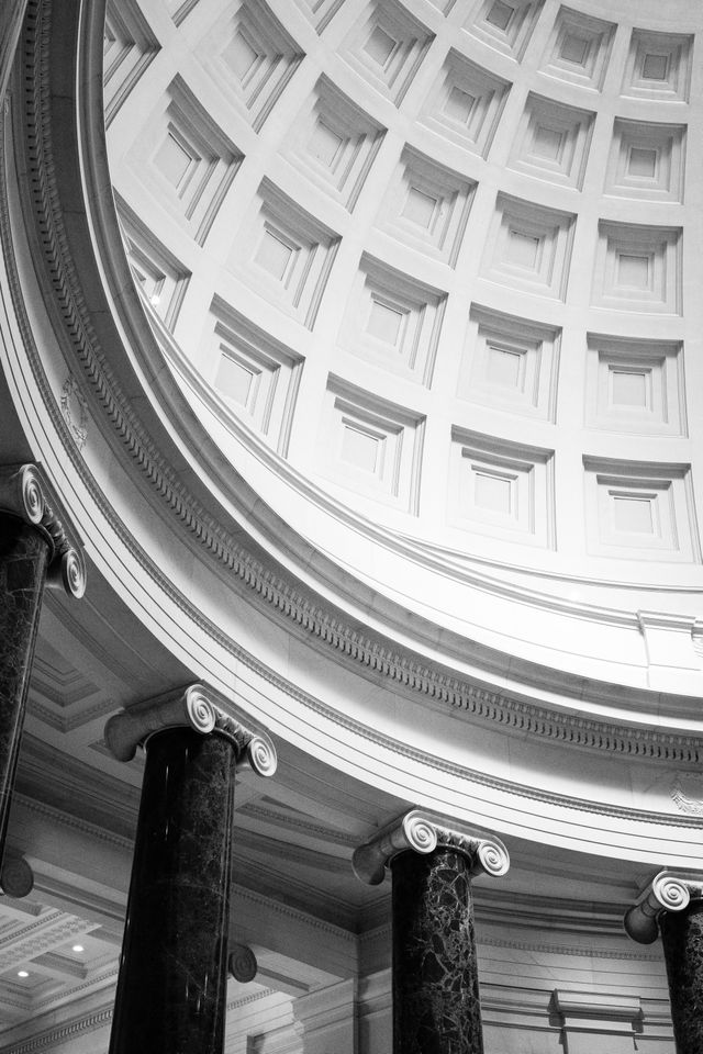 The dome of the west building of the National Gallery of Art.