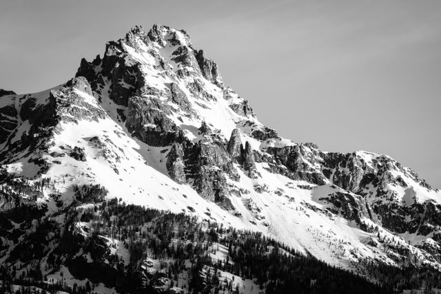 Teewinot Mountain, at sunrise.