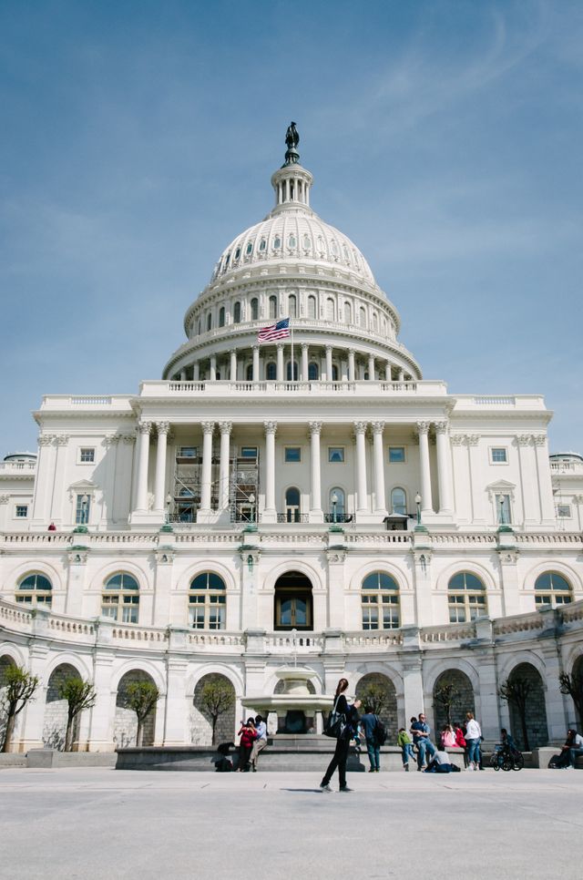 View of the United States Capitol Building from the West Front.