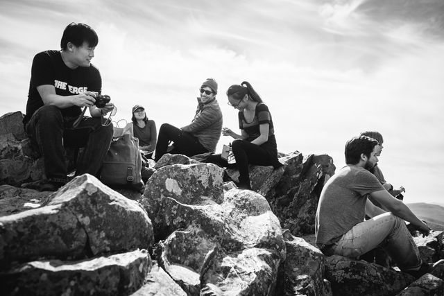 The Vox Media Product Team at Stony Man Mountain, Shenandoah National Park.