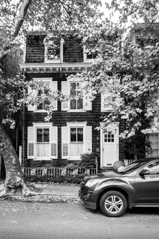 The front of a pretty house in Annapolis, Maryland.