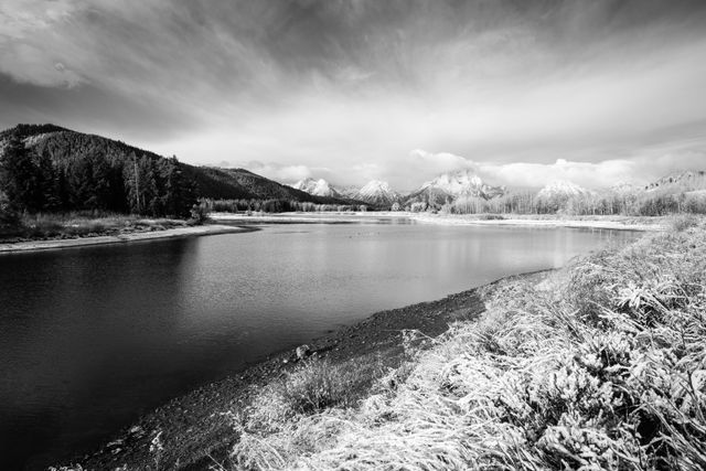 Oxbow Bend after an October snowfall.