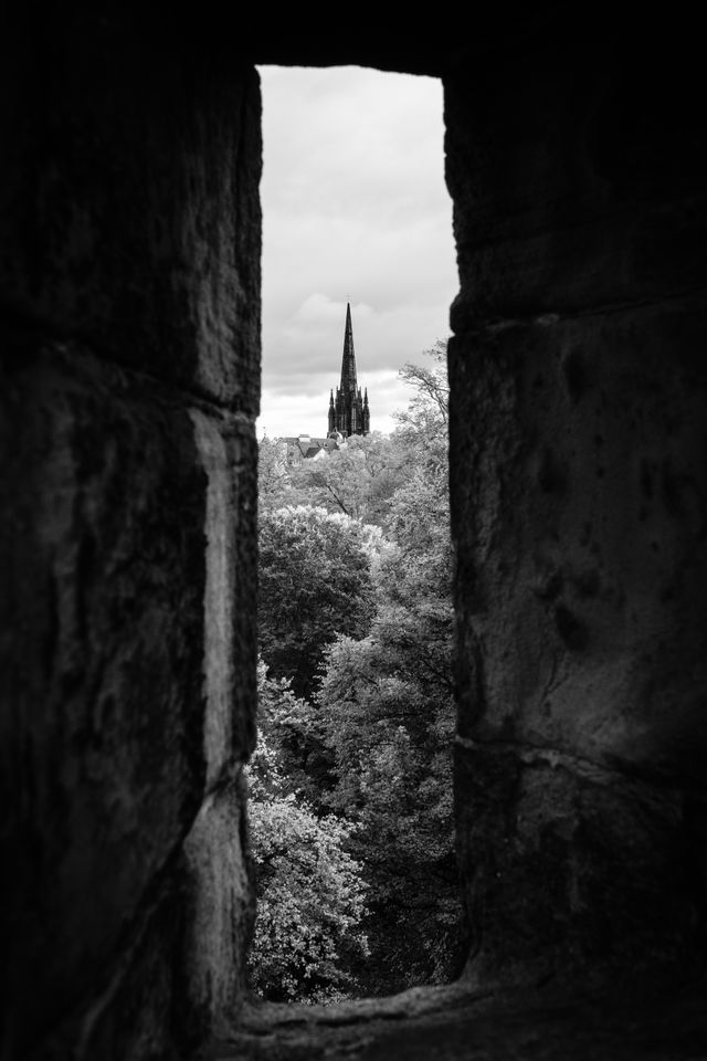 The view from one of the battlements of Edinburgh Castle.