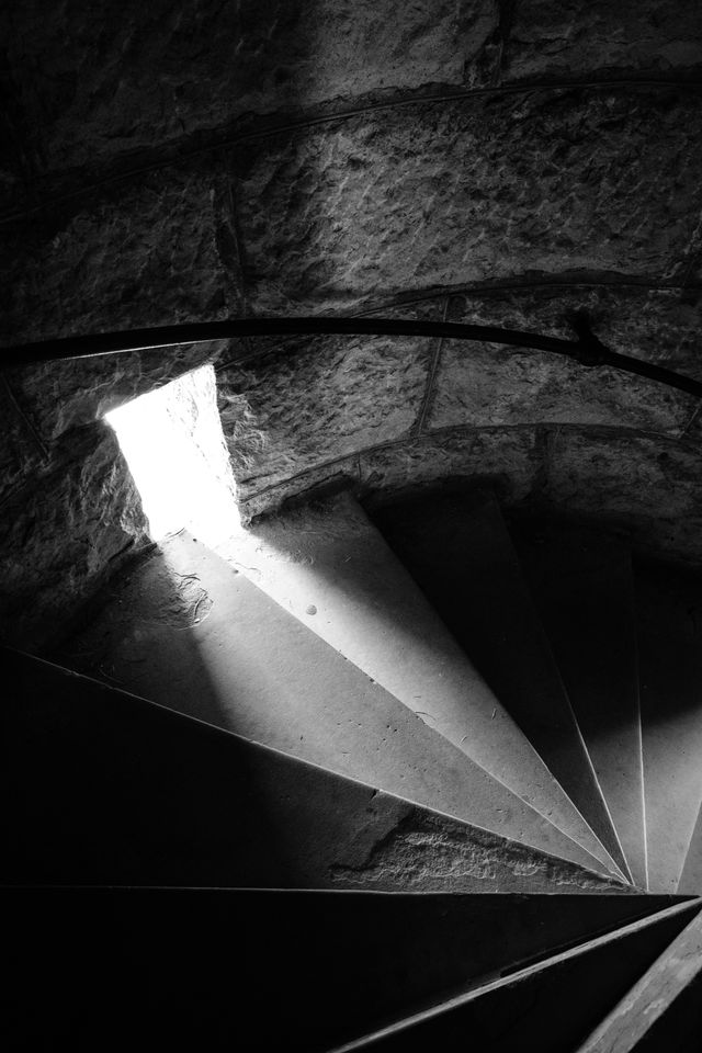 The stairs inside the Wilder Tower at Chickamauga National Military Park.