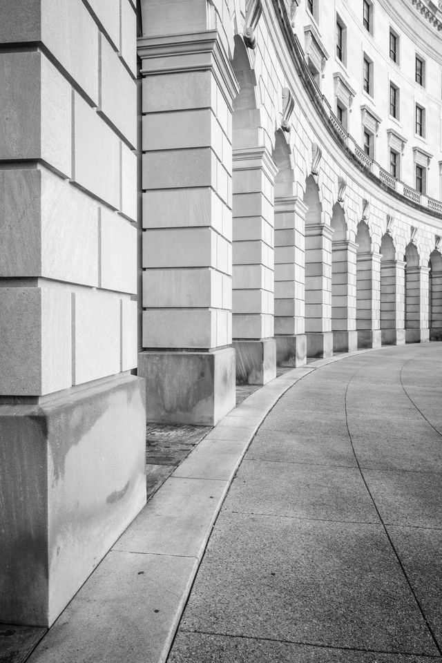 Columns and arches at the New Post Office building in Federal Triangle.