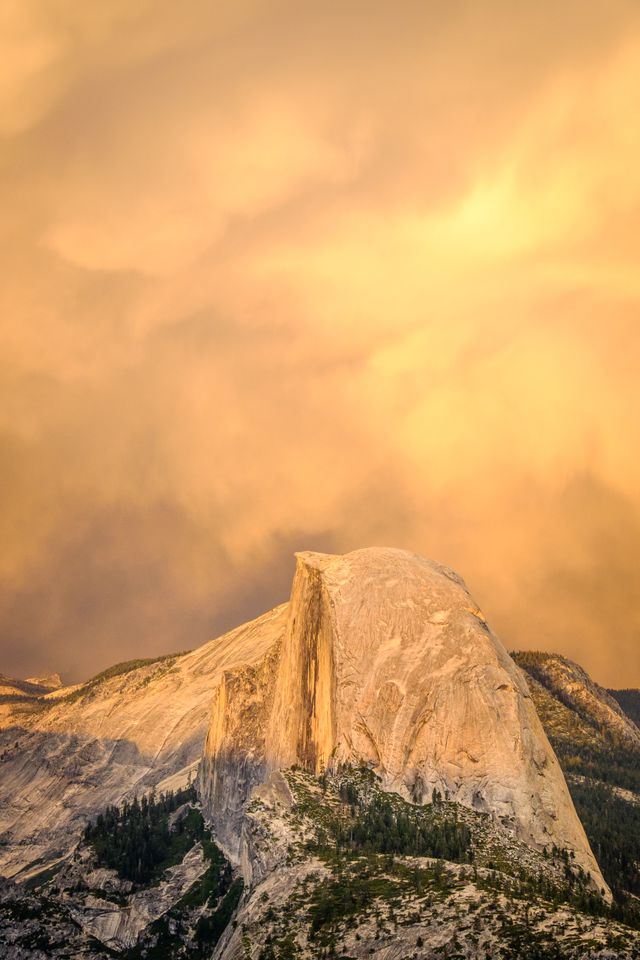 Half Dome at sunset, from Glacier Point.