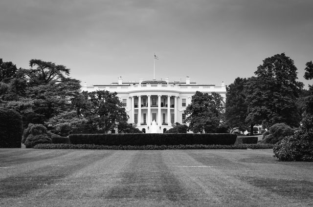 South view of the White House.