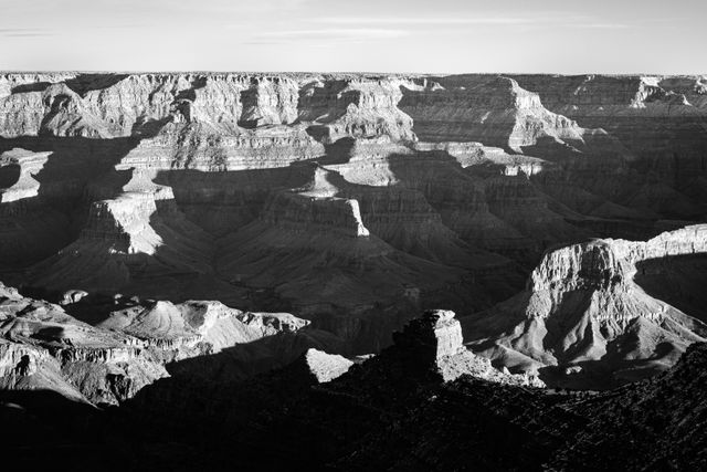 The Grand Canyon, seen in morning sunlight from Pipe Creek Vista.