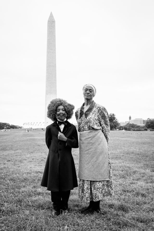 Elijah, a 12-year-old Frederick Douglass reenactor.