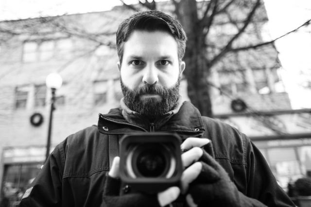 A rare selfie, at Eastern Market.