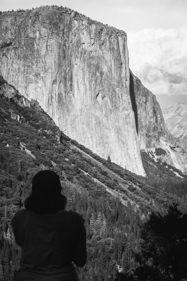 Kate enjoying the breathtaking view of El Capitan from the Tunnel View overlook.