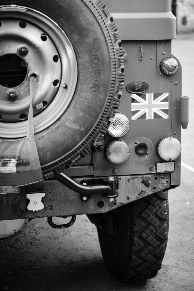 The back of a military Land Rover at Edinburgh Castle.