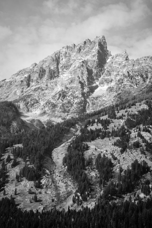 Teewinot Mountain, seen from Jenny Lake.