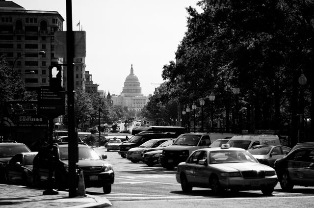 The Capitol Building from Pennsylvania Avenue.