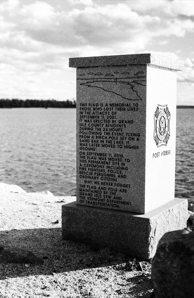 9/11 Memorial on Lake Champlain.