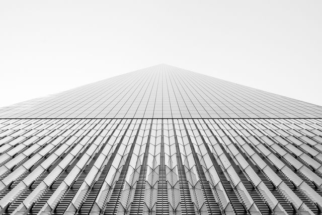 Looking up at One World Trade Center.