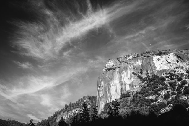 Clouds over Yosemite National Park.