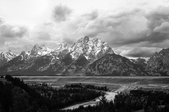 The Tetons and the Snake River from the Snake River Overlook, Grand Teton National Park.