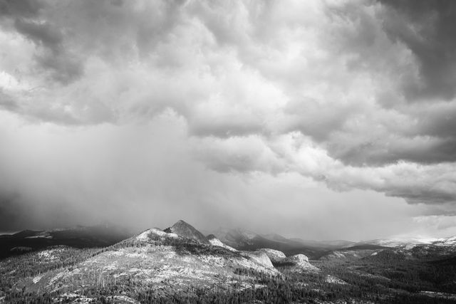 An approaching storm, seen from Glacier Point.