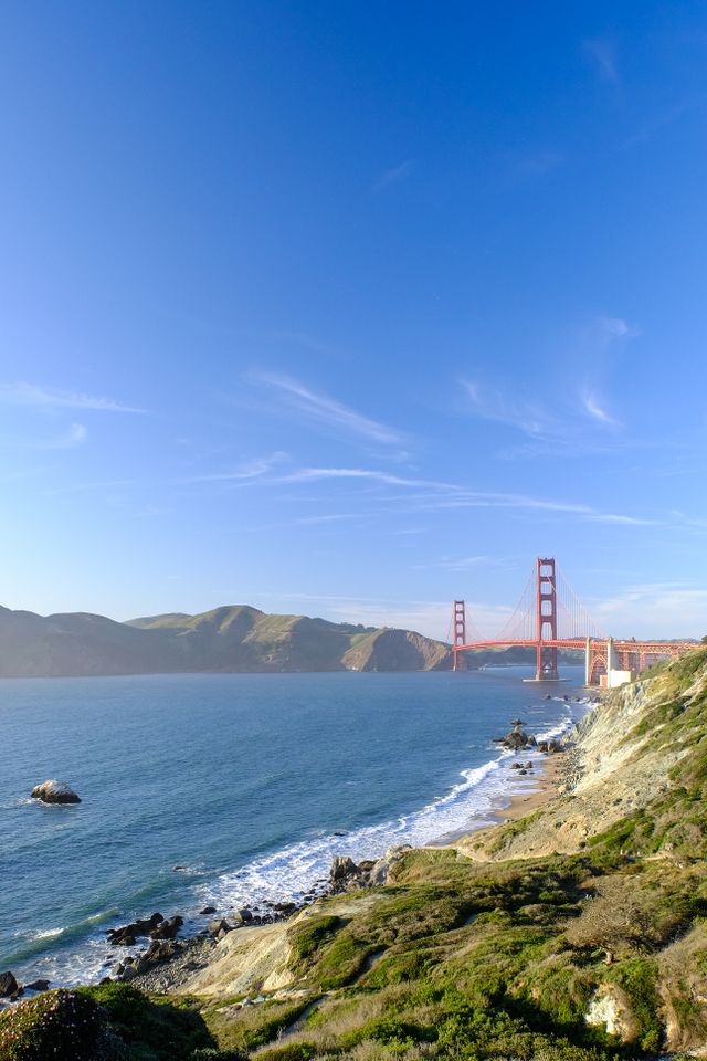 The Golden Gate Bridge from Battery Crosby.