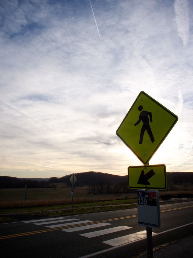 A crosswalk in Valley Forge, PA.