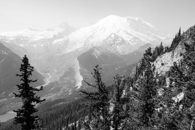 Mount Rainier, seen from the Glacier Overlook near Sunrise.