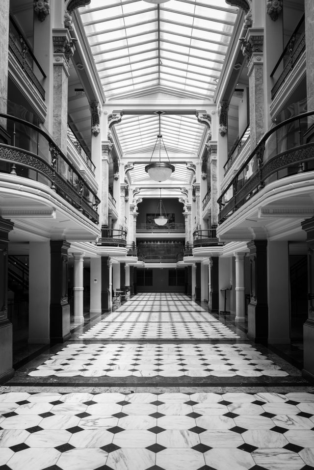 A hallway at the National Portrait Gallery in Washington, DC.