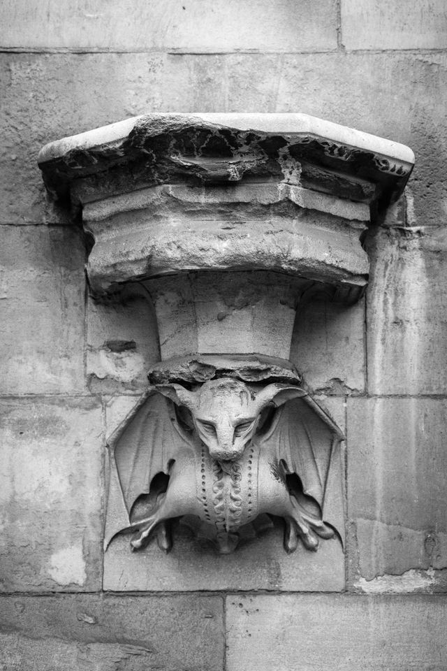 A little bat gargoyle at Westminster Abbey.