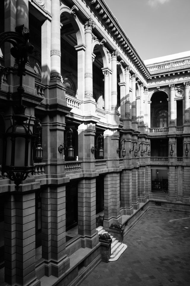 Interior courtyard of the National Museum of Art in Mexico City.