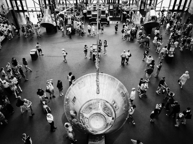 Apollo 11’s Columbia command module, at the Milestones of Flight exhibition hall in the National Air & Space Museum.