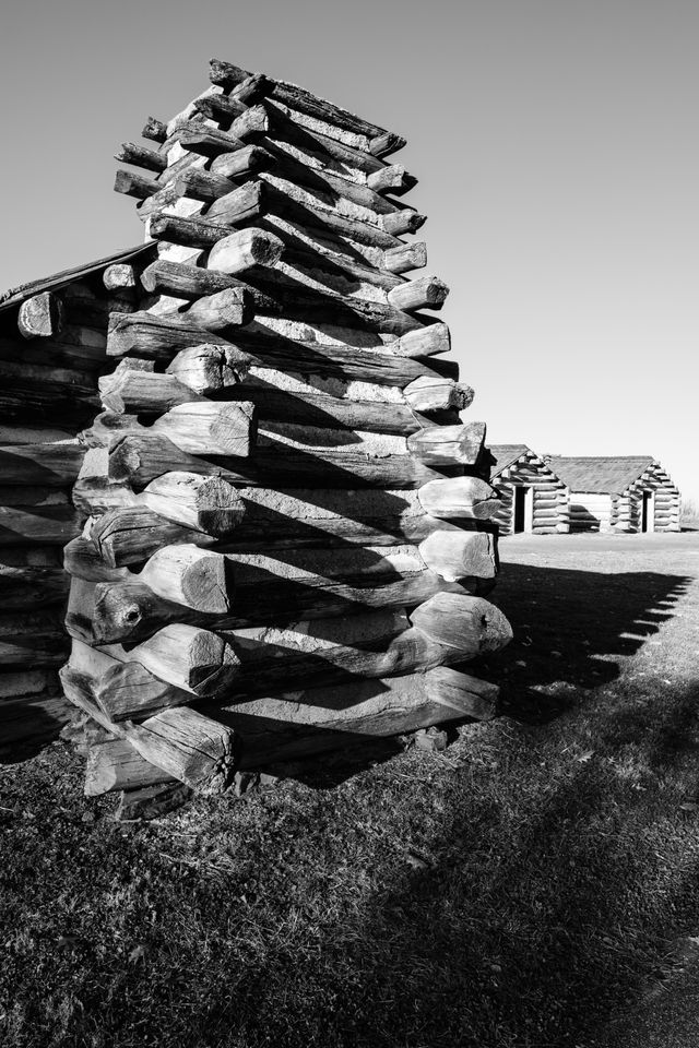 Soldier cabins at Muhlenberg's Brigade in Valley Forge National Historical Park.