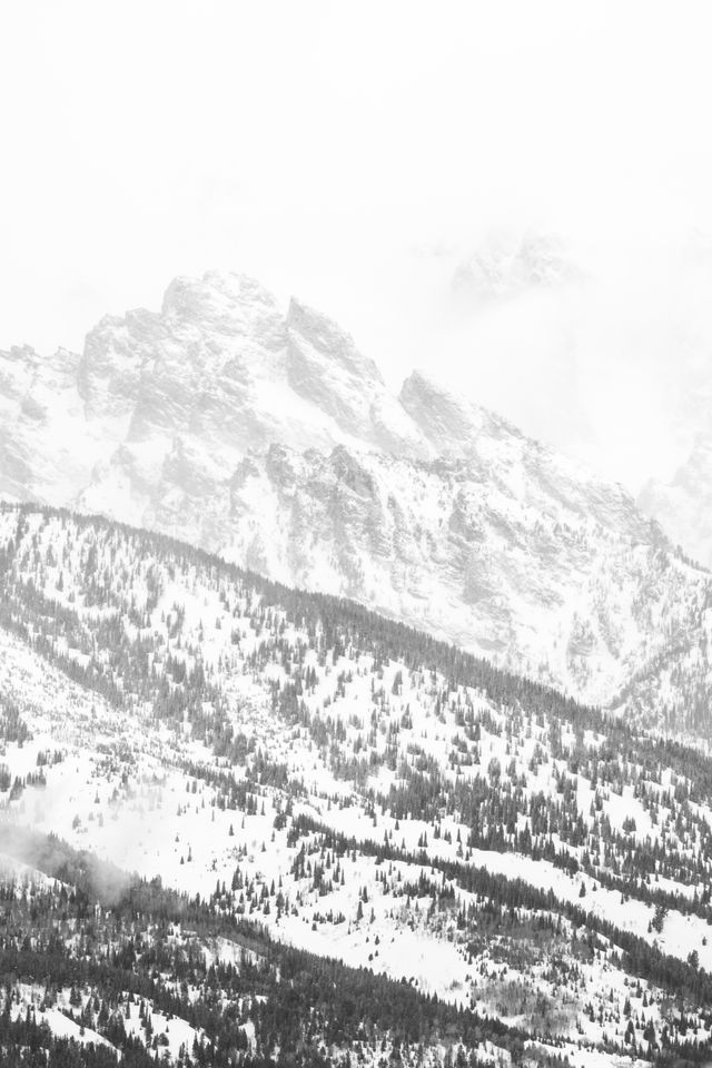 Close-up of Nez Perce shrouded in clouds.