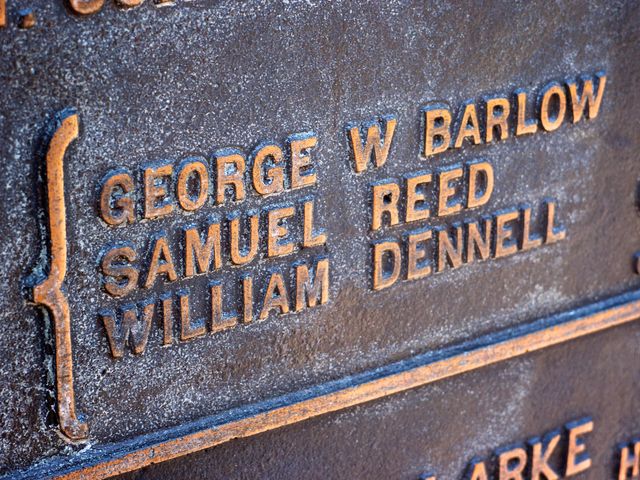 Kate’s great-grandfather, William Dennell, Sergeant, E Company, 73rd Pennsylvania Infantry Regiment, U.S. Army, at the Pennsylvania State Memorial in Gettysburg, PA.