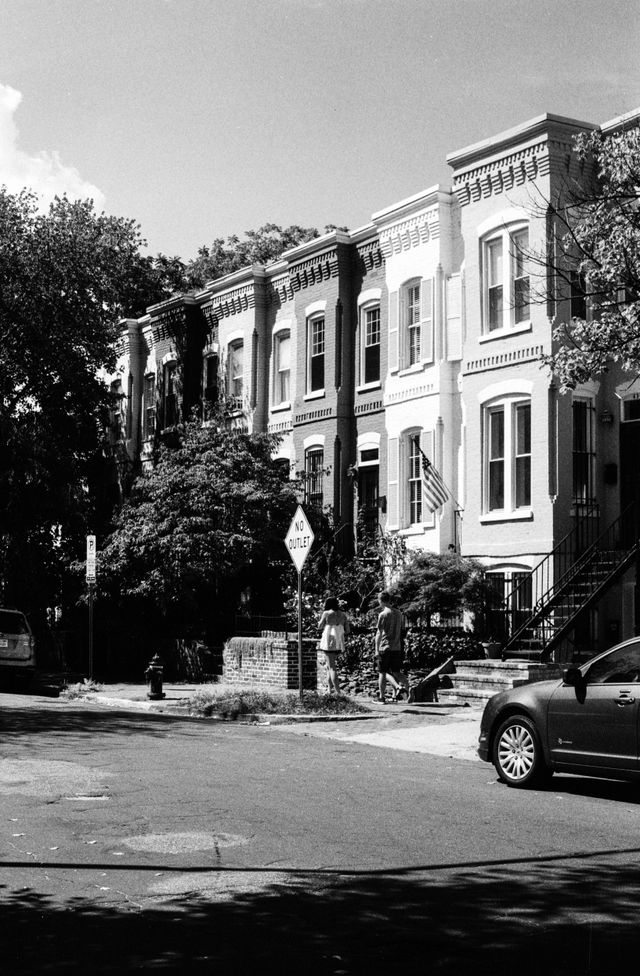 Row houses near Eastern Market in Capitol Hill, Washington, DC.