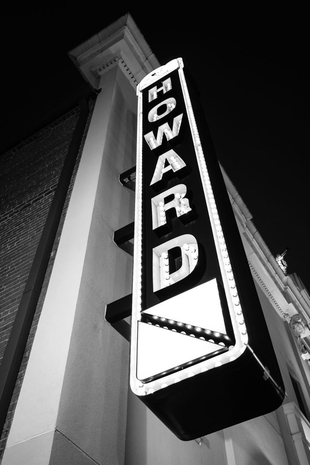 The sign in front of the Howard Theater.