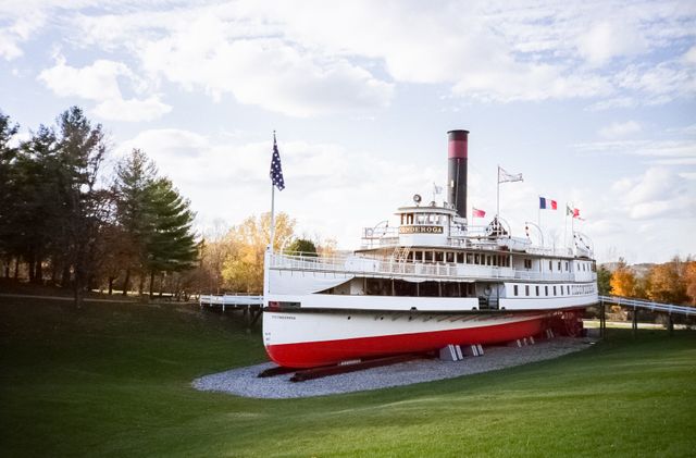 The steamship Ticonderoga at the Shelburne Museum, Vermont.