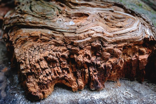 Close-up of a tree's bark at Muir Woods, California.