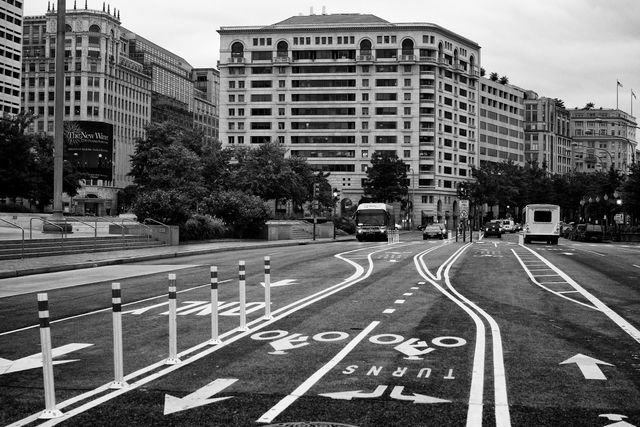 14th St & Pennsylvania Ave NW, near Freedom Plaza.